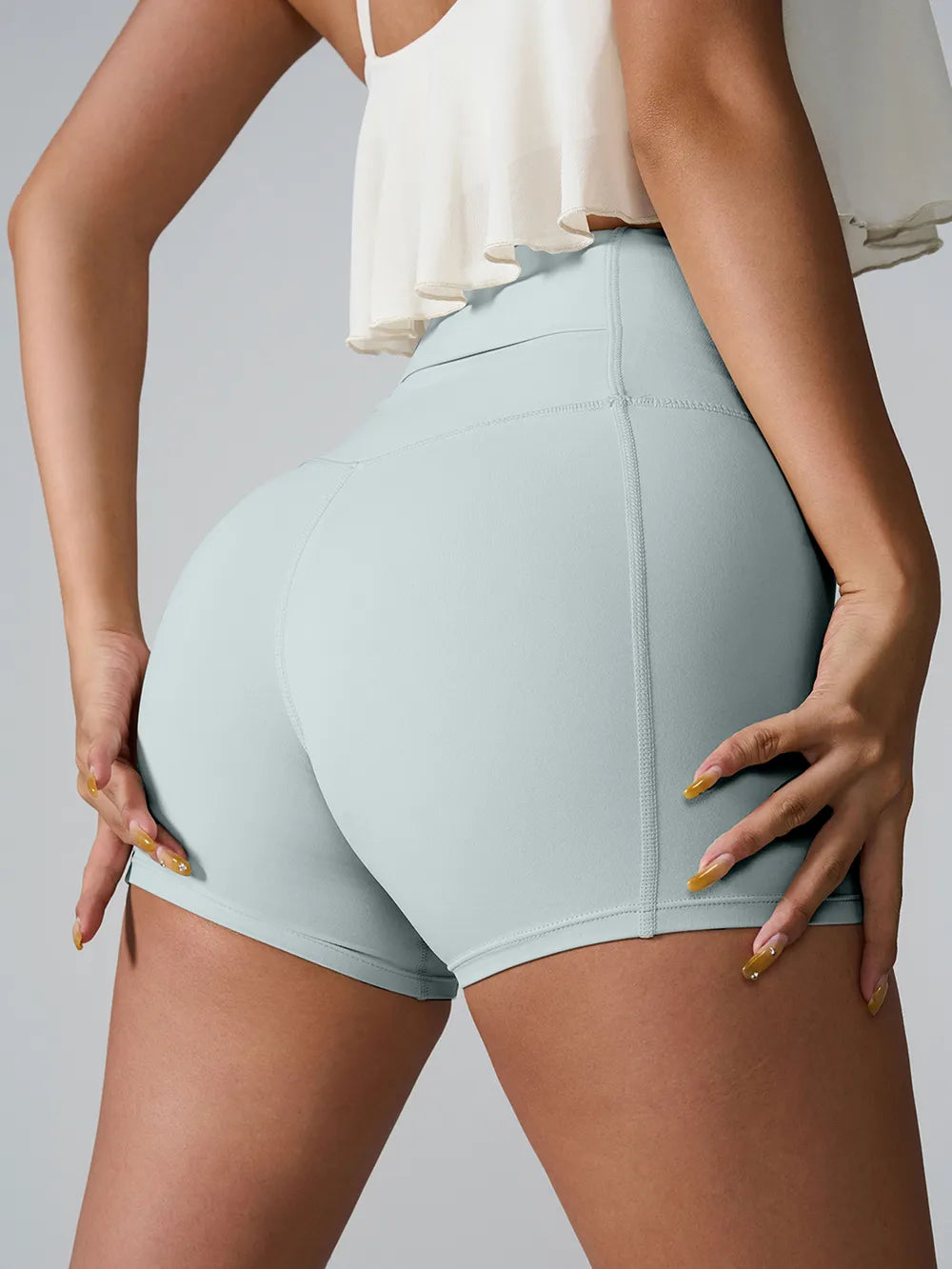 high waist running shorts for women – breathable and stretch-fit activewear.