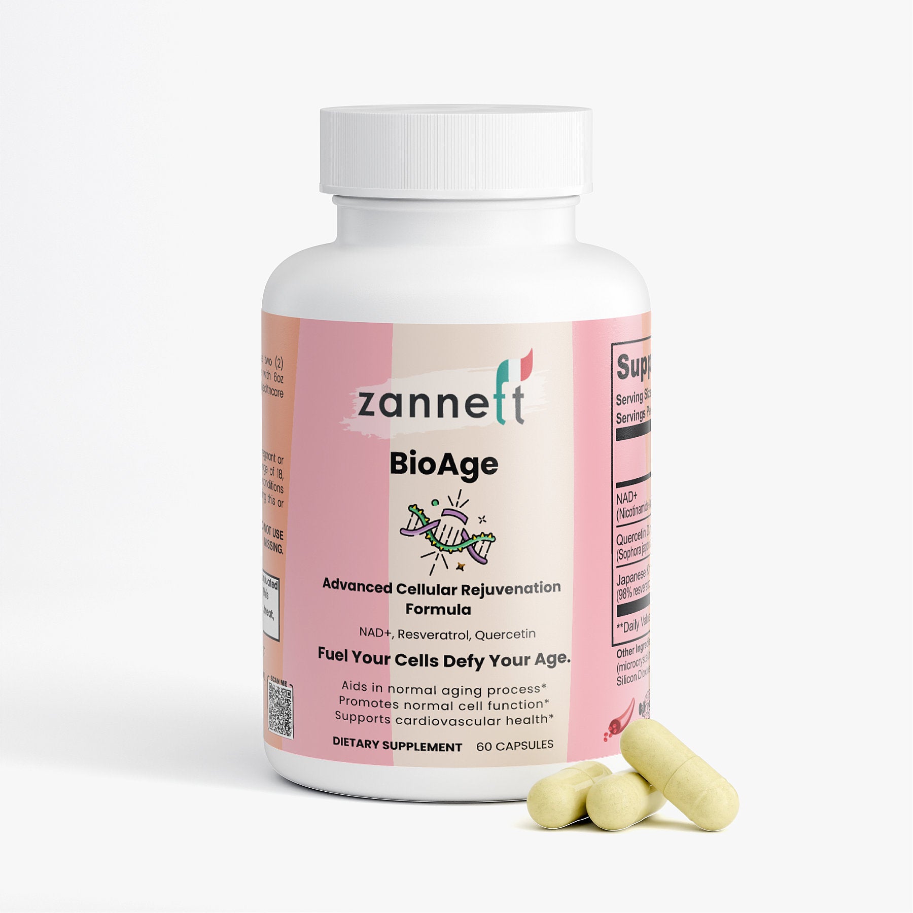 ZANNEFT NAD+ ENERGY BLEND - DAILY PERFORMANCE & WELLNESS SUPPORT