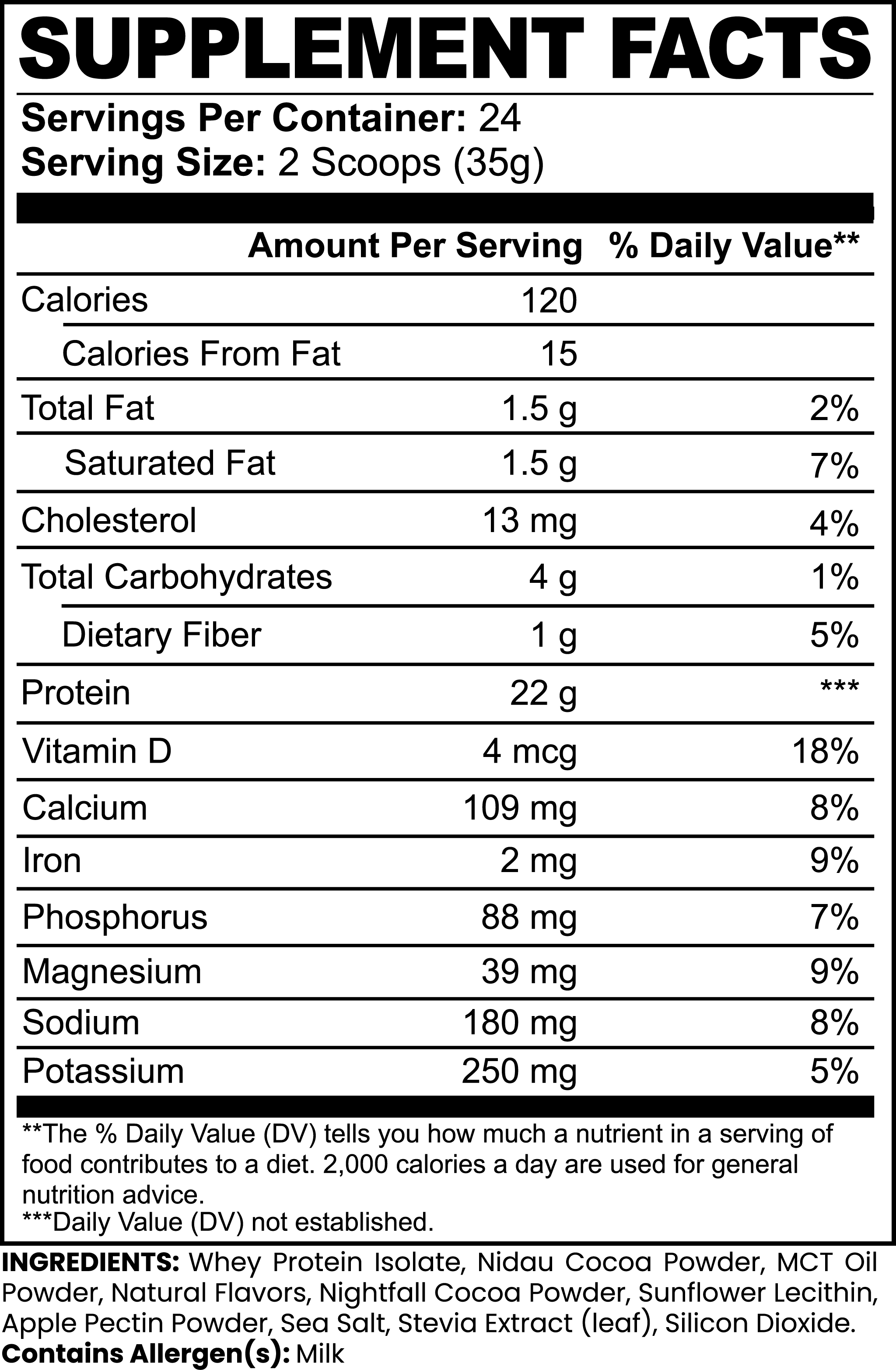 WHEY PROTEIN ISOLATE - CHOCOLATE FLAVOR FOR LEAN STRENGHT