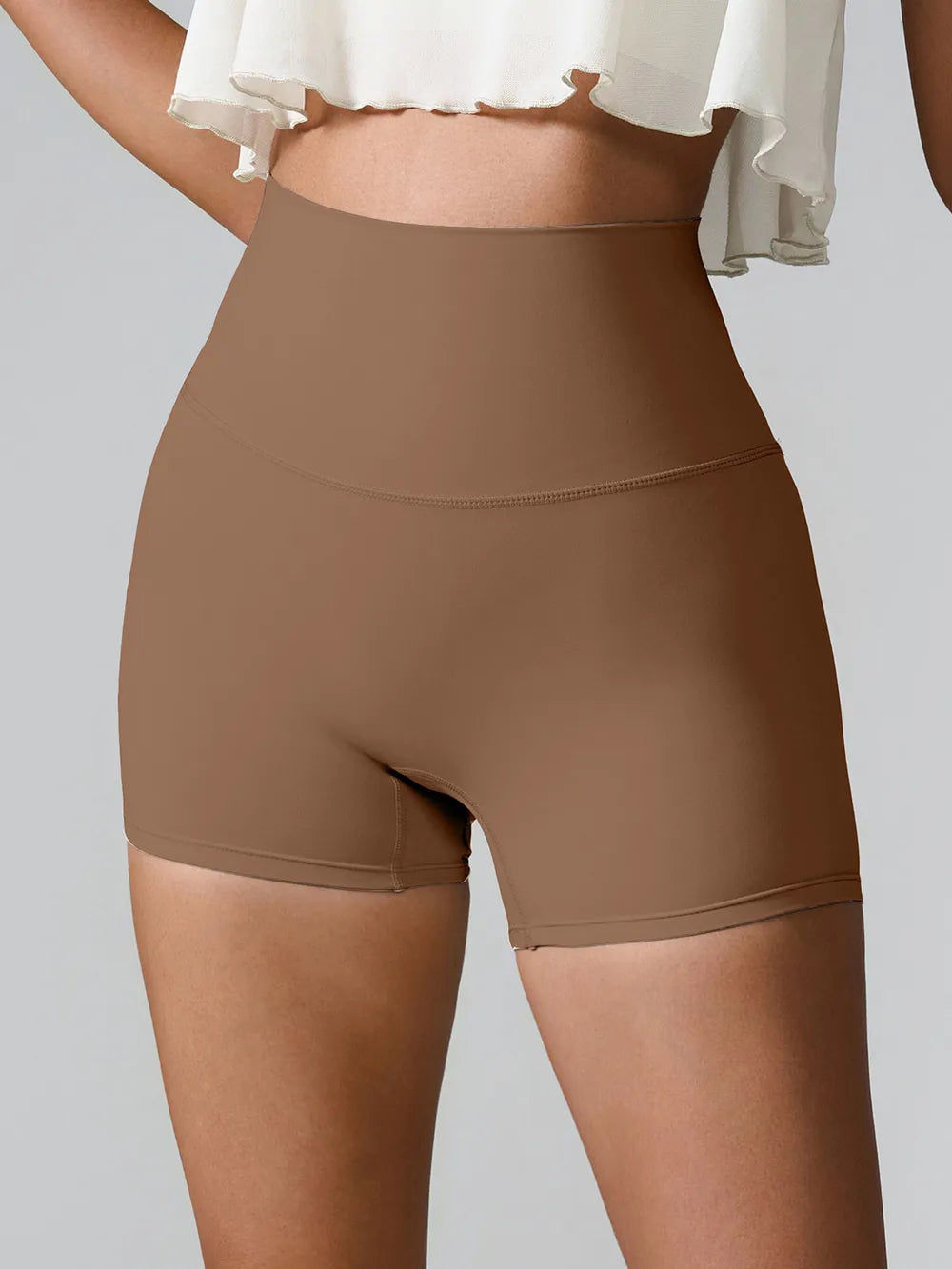 high waist running shorts for women – breathable and stretch-fit activewear.