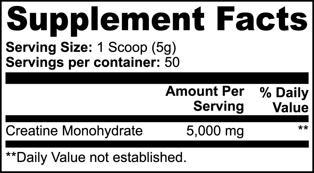 Zanneft Creatine Monohydrate powder in a white tub.
