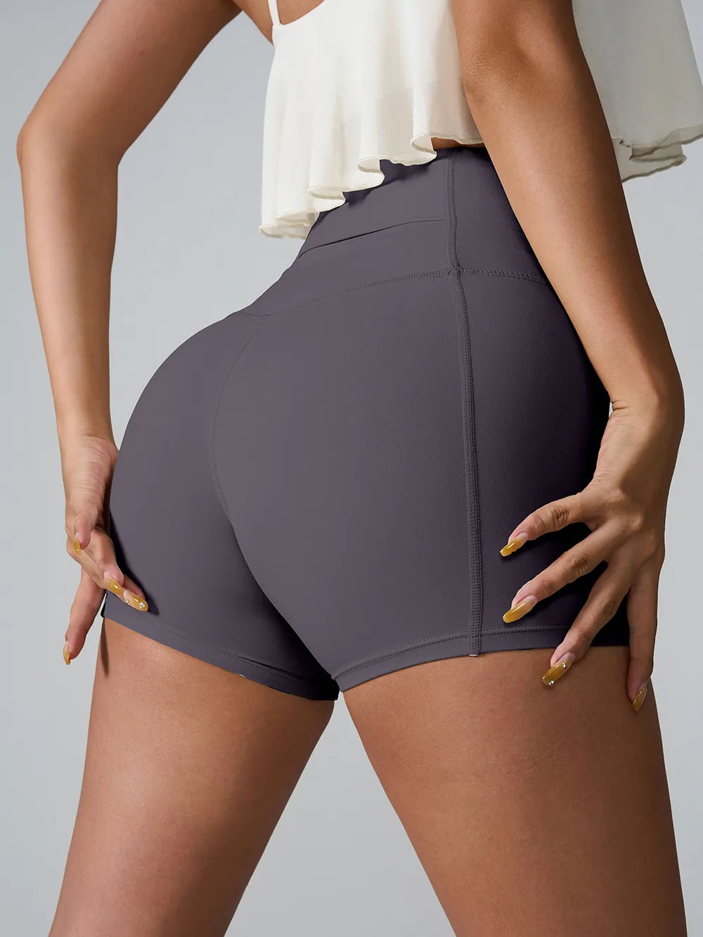 high waist running shorts for women – breathable and stretch-fit activewear.