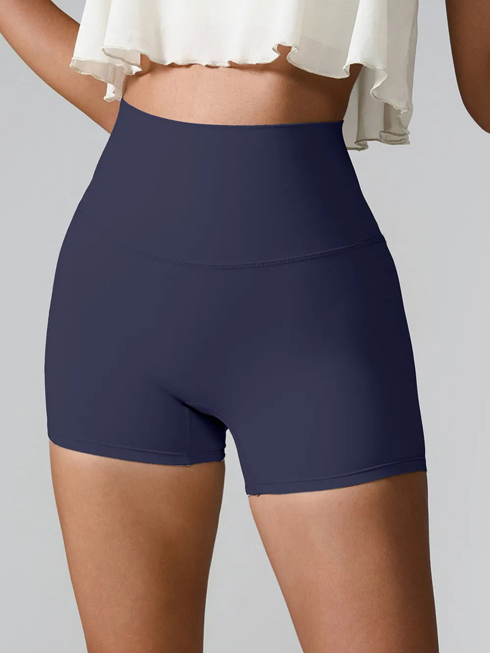 high waist running shorts for women – breathable and stretch-fit activewear.